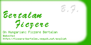 bertalan ficzere business card